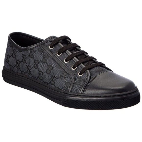 Gucci Other - AUTHENTIC GUCCI MENS ORIGINAL GG LOW TOP CANVAS with LEATHER SNEAKERS